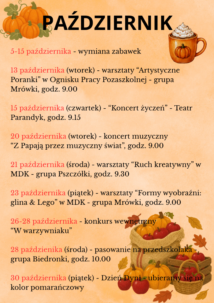 Wydarzenia październik